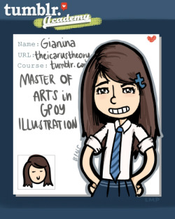 binsbilyas:  Name: Gianina URL:www.theicarustheory.tumblr.com Course: Master of Arts in GPOY Illustration Template credits to littlemisspaintbrush :)   THIS. IS. AWESOME. I cant even.