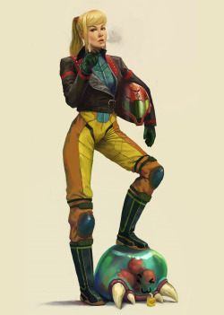 Justinrampage:  The Metroid Stomping Dame Known As Samus Gets A Full On Biker Redesign