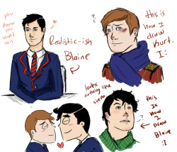 Some Klaines and how I draw them.