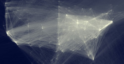 map of scientific collaborations 2005 - 2009(detail) by Olivier h. Beauchesne, 2010via: minimalexposition