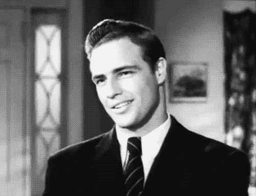 xoxochaitealatte:  sexywhiteboysblackgirls:  Marlon Brando was sexy af back in the day.   I don’t even care. I will never not reblog Marlon Brando rolling his eyes or doing anything for that matter—relevance or no relevance. 