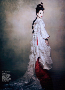 lesbellesreves:  Zhang Ziyi // Memoirs of a Geisha; Sayuri // Vogue photoshoot SHES PRETTY TOO.  