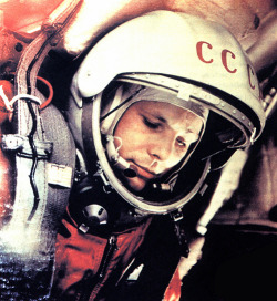 fuckyeahexistentialism:  “I see no God up here”,  Yuri Gagarin - 50 Years Ago Today Addendum.  