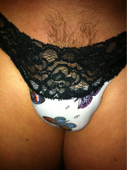 cuckoldsweden:  Wife and I bought new panties for me today. She commented pretty loud in the shop on these. “You might not even fall out of these, even if they are very small”. She will enjoy me showing the other panties later this week and She has