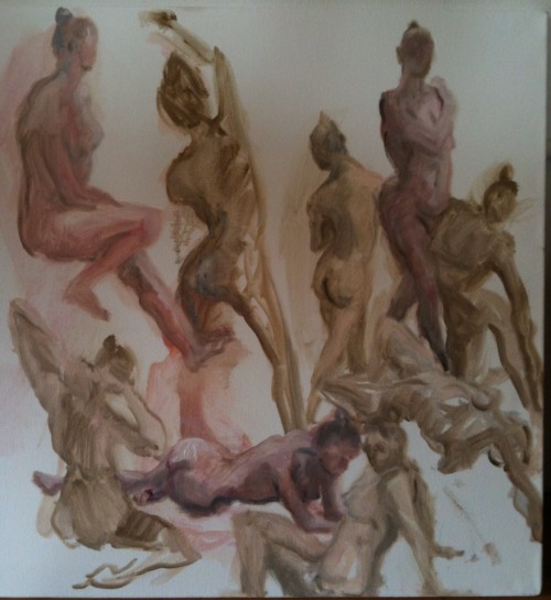 From my life drawing session yesterday. Series of gesture poses ranging from 5 minutes to 15 minutes.