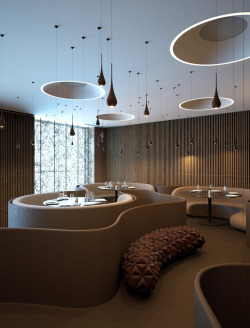 Twister Restaurant, Kiev  Twister is a newly opened restaurant in Kiev, the capital of Ukraine. The design team, Sergey Makhno and Vasily Butenko also of Kiev, work on residential and commercial interiors and architecture but we are particularly fascinate