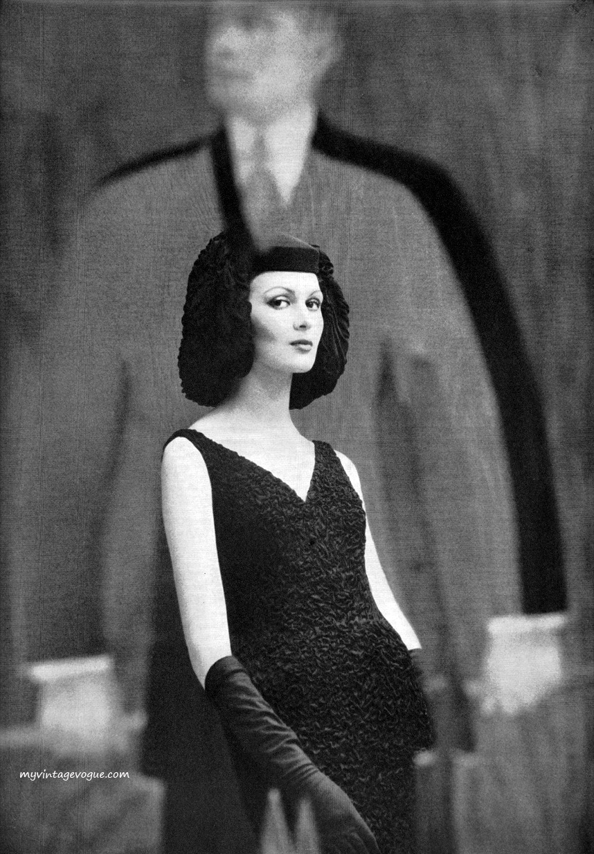 myvintagevogue:  Harper’s Bazaar - November 1960 Dress by Galanos - Photo by Saul