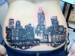 fuckyeahtattoos:  Indianapolis skyline. Got it because i LOVE this city! 