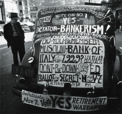 Car at Election Time, San Francisco photo by John Gutmann, 1938