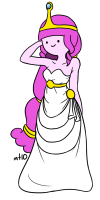 mt10:  Princess Bubblegum in her white dress from Video Makers. 