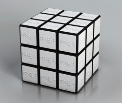 gusnyc:  Braille Rubik’s Cube Designed by Konstantin Datz fucking genius 