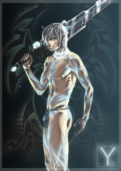 yanagoya:  This a graphic representation of a condition called ‘I have so many ideas I don’t know what to do’. So here is Fenris in a thong. 