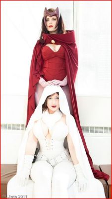 turner-d-century:  Scarlet Witch Cosplay by Tia Rodemeyer ; Ghost cosplay by BelleChere 