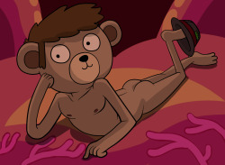 monkeysuitless:  Party Pat from Adventure Time. Cause he’s TOO GODDAMN SEXY CUTE. Posted on my FA here: http://www.furaffinity.net/view/5780029  My 100th Tumblr post is a Rule 34 collab with my boyfriend. &lt;3