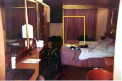 jaeswavy:  gregwuzhere:  molothoo:  paranormaldaily:A woman on a Carnival Cruise ship heard someone sitting on her bed and walking around. She took a picture and this is what came up! (Via: Unknown)  Cancel my trip  That’s the ghost of her bank account