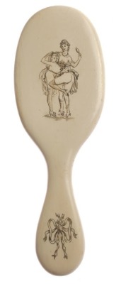 I think my favorite part is that it has an illustration of what you&rsquo;re supposed to use it for. Just in case you couldn&rsquo;t tell that it&rsquo;s a paddle. sombreboite:  Erotic Ivory Spanking Paddle 19th Century European 1850 