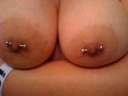 letsfuckwithglitter:  A big Closeup of my boobs and piercings! no motherfucking edits! just a raw picture !!! 