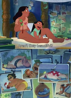beautifulliesandrockbottom:  prettiest-in-polo:  you—are—beautiful:  Lilo and Stitch. The Original “Body Positive” Disney Cartoon. I love how Nani wasn’t stick thin like the rest of disney girls.    Another reason lilo and stitch is my favourite