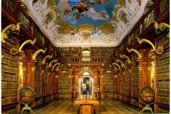 Library at the Melk Abbey (1089), Austria