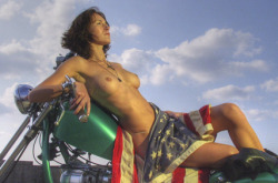 An all American Topless Woman