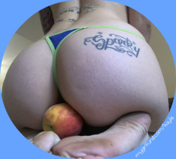 clubgreeneyed:  #thongthursday Juicy Peach edition starring Kaylie Green Eyed. http://www.mygirlfund.com/kaylie make a free profile send code PEACH get some thong thursday pics or buy the video on http://www.greeneyed9.info 