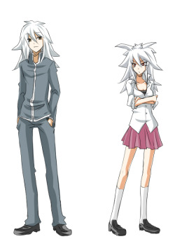for once Ryou is taller than Bakura :O