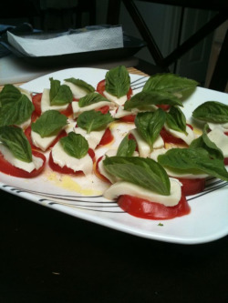 Tomato, Mozzarella Cheese, Topped With Basil, Seasoned With Olive Oil, Salt &Amp;Amp;