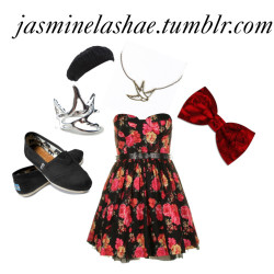 Flowery Sparrow. ;D by JasmineLashae featuring flat heel shoesForever Unique flower print dress, £55TOMS flat heel shoes, ฼With Love From CA necklace, ů.50Ring, Ŭ.99John Lewis Women knit beret hat, £12