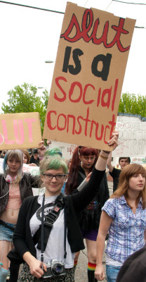 isithotinhere:  themuckofages:  Photos from the Seattle Slutwalk by Blueberry666 on Flickr. Totally my fave sign of the walk - this girl is obviously my kind of sociology nerd.  Seattle SlutWalk!  