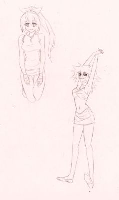skrazy:  Practicing female anatomy, because I draw too much guys. Mariah/Mao  from beyblade GB Touzouko/or I’d like to call touzouka. lol lol. bye me, sketches done in pencil. 