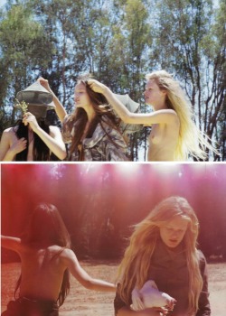   Katlin Aas, Hanne Gaby Odiele, and Katie Fogarty for Pop Fall 2009 by Mark Borthwick