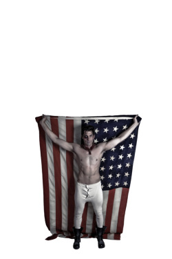 STUDY OF BOY WITH FLAG | photograph of dan vickery (hgtv&rsquo;s design star) by landis