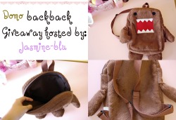 jasmine-blu:  DOMO GIVEAWAY! I’m going to be giving away this domo backpack because I never wear it, EVER. I bought it at the del mar fair last year and its been sitting in my room ever since so I thought someone else might love him more than me and