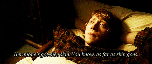 d-r-a-c-o:  Ron Weasley: [about Ginny and Dean] What do you think he sees in her? Harry