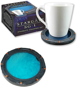herochan:  Stargate Coasters available at thinkgeek Send your drink to another planet via wormhole! How did the scientists behind coaster technology know that I always dreampt of this? - ianbrooks    
