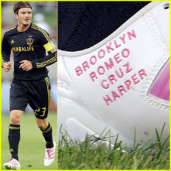 David has his kids&rsquo; names on his shoes&hellip;.
