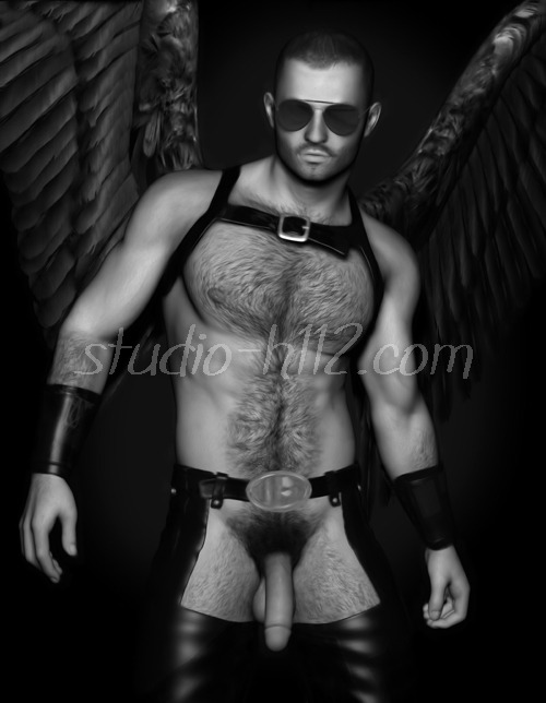 Porn photo “Angel of Leather 2” Digital image, 2011,
