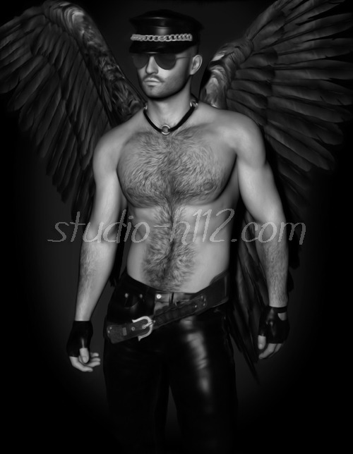 XXX “Angel of Leather 1” Digital image, 2011, photo