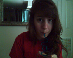 Blogging for work   silly straw = one hella