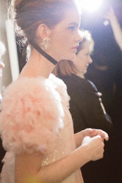 Barbara Palvin backstage Chanel Haute Couture Spring 2011