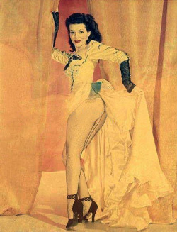 Vintage hand-tinted photo of bawdy showgirl: Rose La Rose.. aka. &ldquo;The Undisputed Queen Of Burlesque&rdquo;..