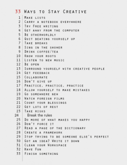 haiyum:  33 Ways to Stay Creative Making