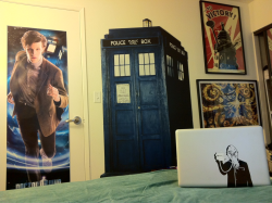 I may have gone a little overboard with the Doctor Who room decorations&hellip; (Ood MacBook Decal)