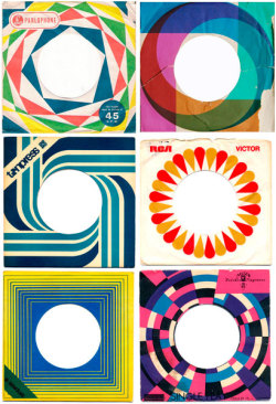 weardearcreatures:  Eye-catching sleeves from some 45s.