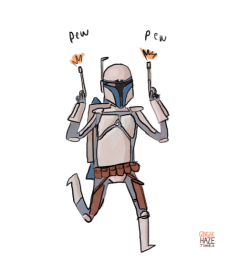 gingerhaze:  Jango Fett from memory. His costume seems to come from the Rob Liefeld school of More Pouches Please. Also I think he really missed out on an opportunity to chisel some sweet abs into that stomach armor. 
