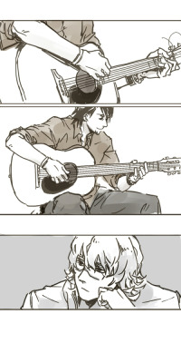 This is one of my headcannons *A* I can imagine Kotetsu being good at playing the guitar.