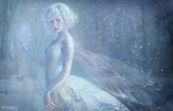 inkwings:  White Fairy by MartaNael 