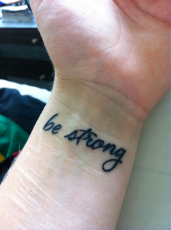fuckyeahtattoos:  This is my second tattoo. I got it because depression, ptsd, anxiety disorders, and self-injury have been very prevalent in my life. this is here to remind me to keep my head up and be strong :) http://www.fighter—.tumblr.com 