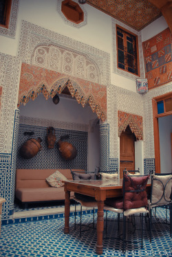 realfakescientist:  charquaouia:  raleene:  Inside a Moroccan riad.  Photo by Vito Selma [blog post]  Absolutely stunning.  wow.  