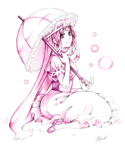 miyuli:  Princess Bubblegum! I actually really like the girls from Adventure Time x3Also, I opened sketch commissions http://miyuli.deviantart.com/journal/43608497/ … if anyone’s interested &gt;_&lt; 